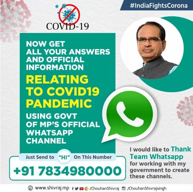 MP Covid-19 Whatsapp Number