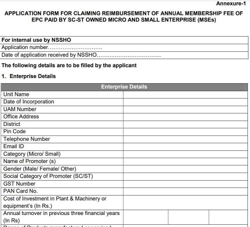 Export Promotion Council Membership Reimbursement Scheme