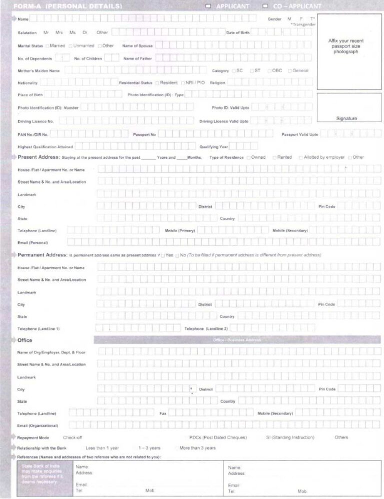 Apon Ghar Home Loan Application Form