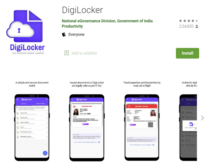 Digilocker App Download Google Playstore