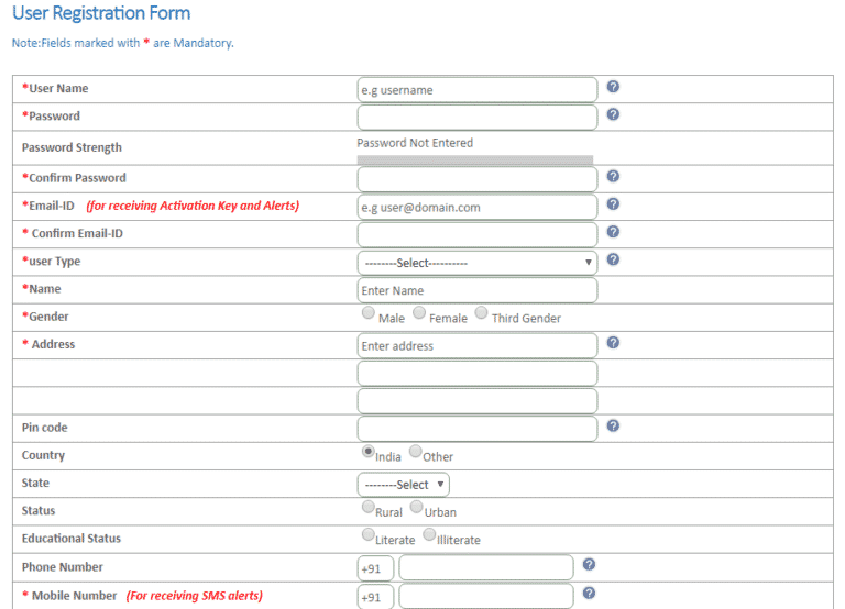 RTI Portal Registration Form - Sarkari Yojana