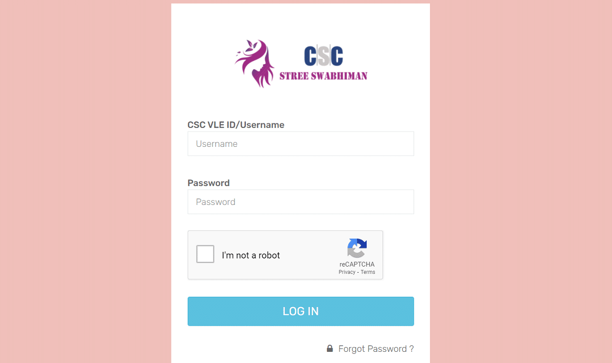 CSC Stree Swabhiman Portal Login