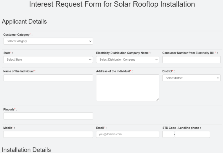 MNRE Rooftop Solar Power Plant Subsidy Scheme 2024 Application Form