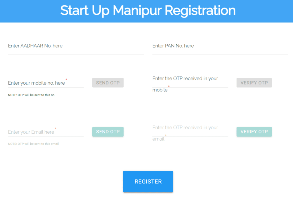 Start up Manipur Online Registration Form