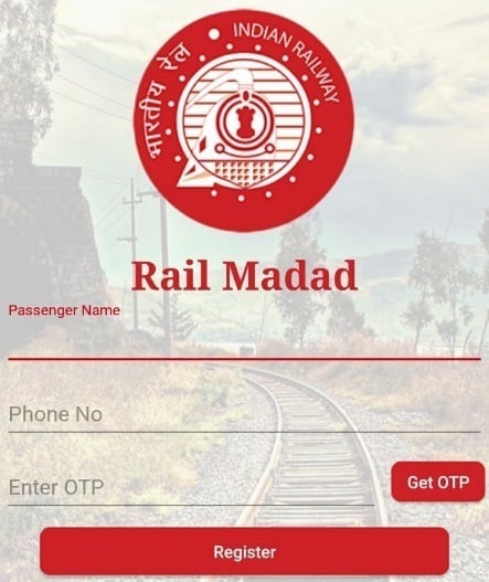Rail Madad App Passenger Registration