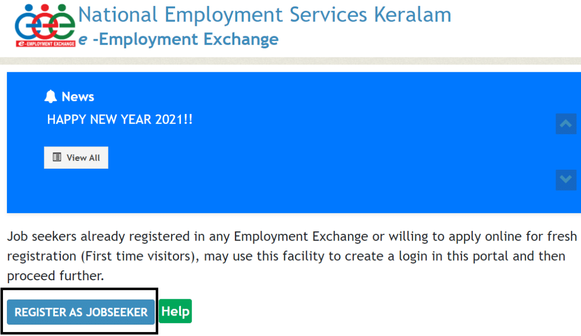 www eemployment Kerala Gov In Register Jobseeker
