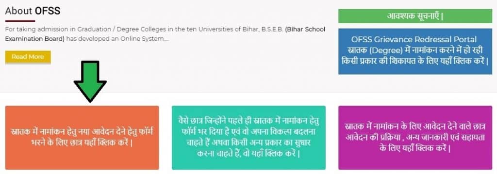 Bihar Graduation UG College Admission 2nd Chance