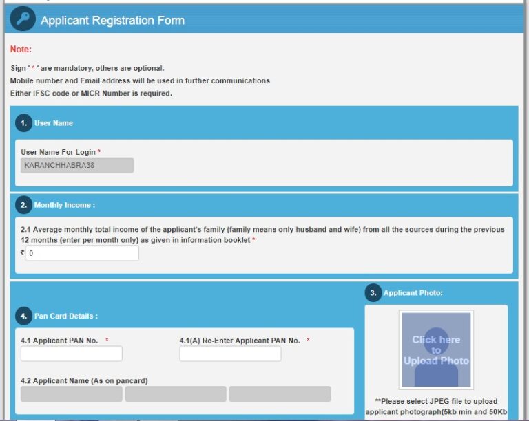 MHADA Konkan Lottery 2018 Registration Form