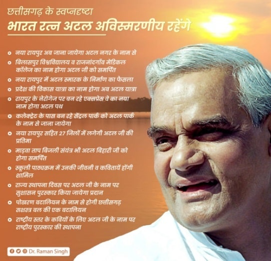 Chhattisgarh Cabinet Atal Bihari Vajpayee