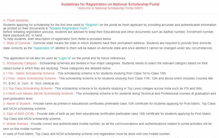 Pre Matric Scholarship Guidelines Students With Disabilities
