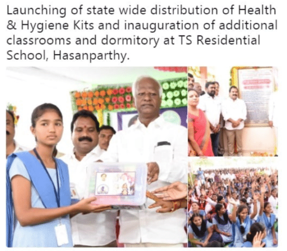 Telangana Health Hygiene Kit Scheme Launch