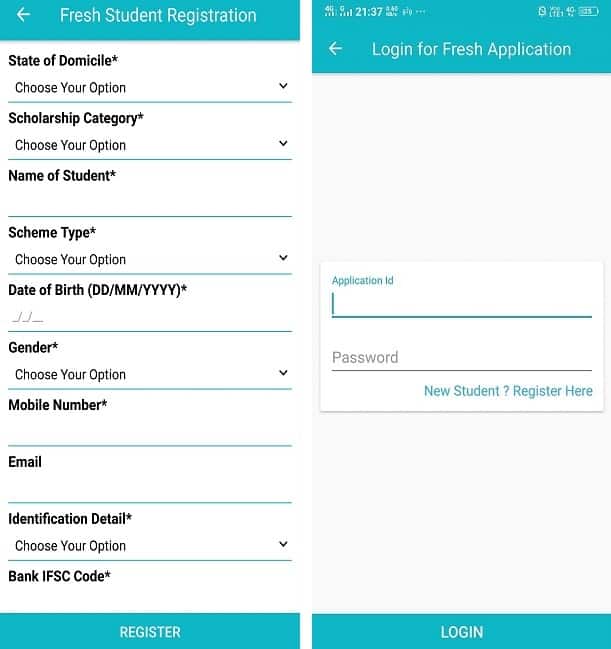 NSP Mobile App Registration Login