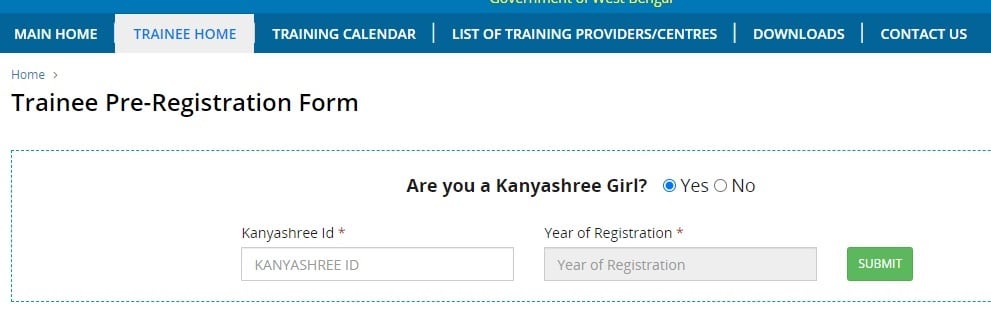 Swapno Bhor Trainee Pre Registration Kanyashree Girls