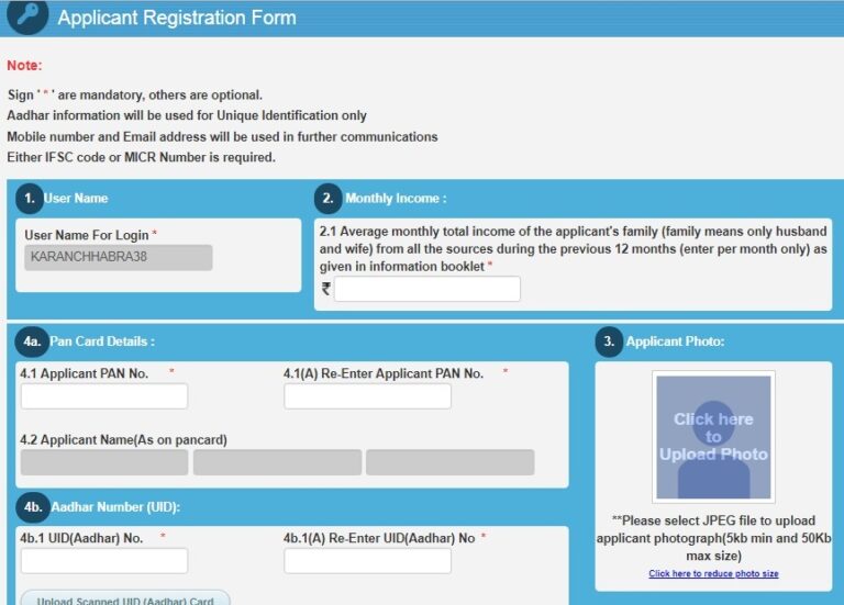 CIDCO Lottery 2019 Online Application / Registration Form 