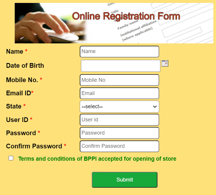 Jan Aushadhi Kendra Online Registration Form