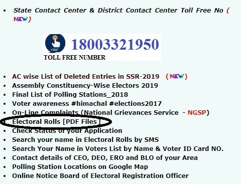 Electoral Voter List Himachal Pradesh