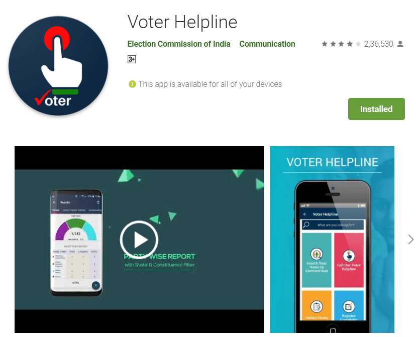 Voter Helpline App Google Play Store