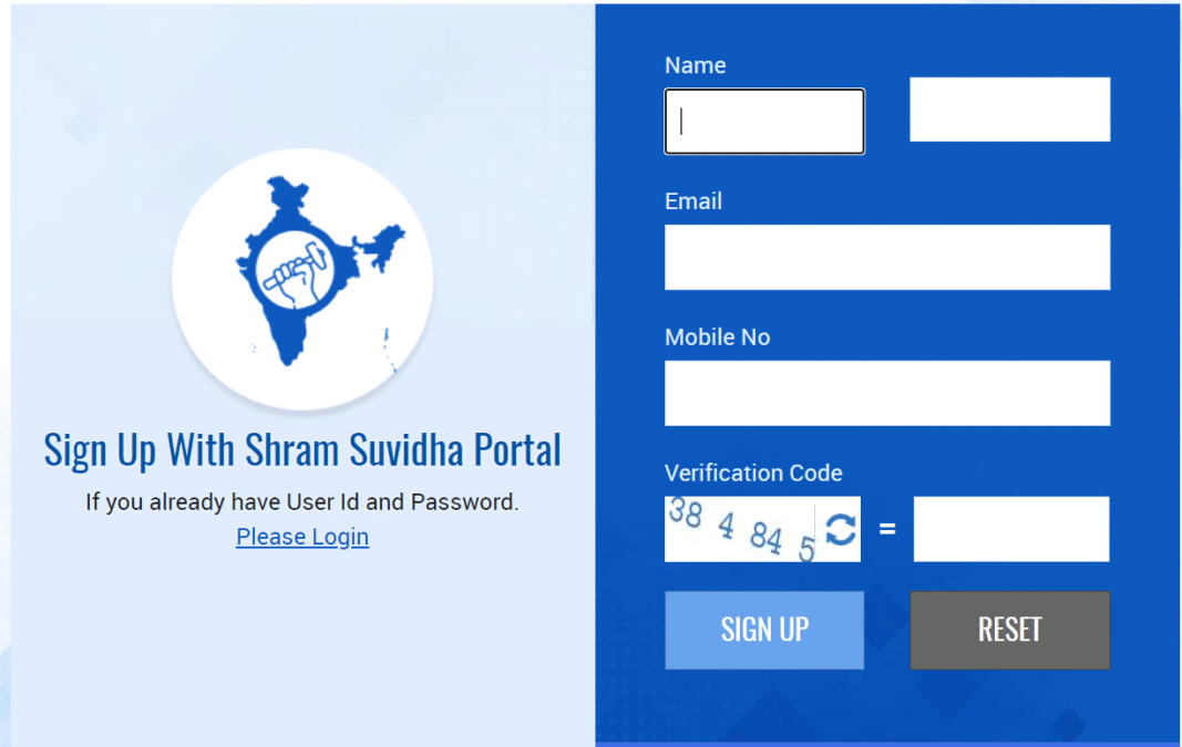 Return Shram Suvidha User Registration