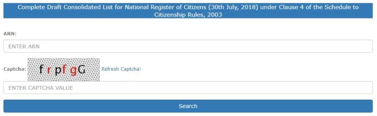NRC Assam Complete Draft Consolidated List Citizens 2018