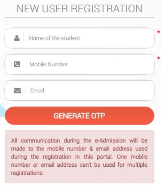 SAMS Odisha Admission Online Registration Form