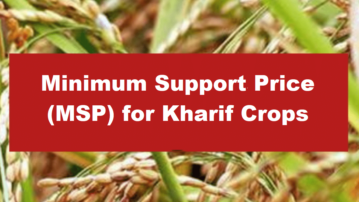 MSP For Kharif Crops India