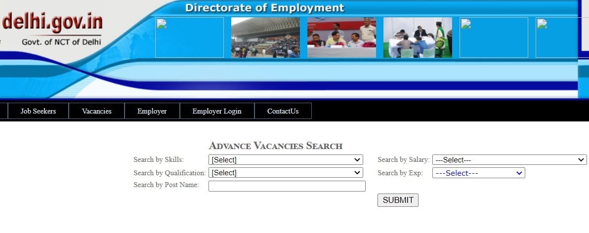 Delhi Job Fair Portal Advance Vacancies Search