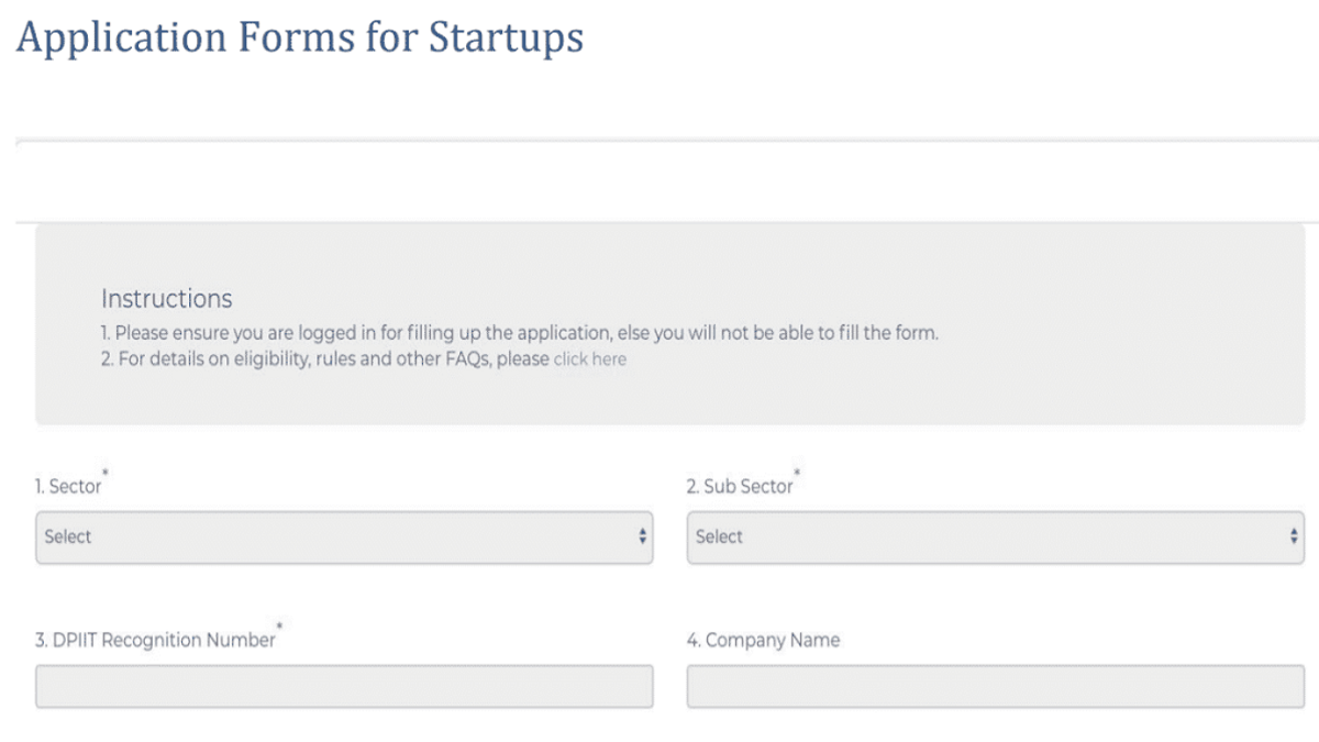 National Startup Awards Online Application Form