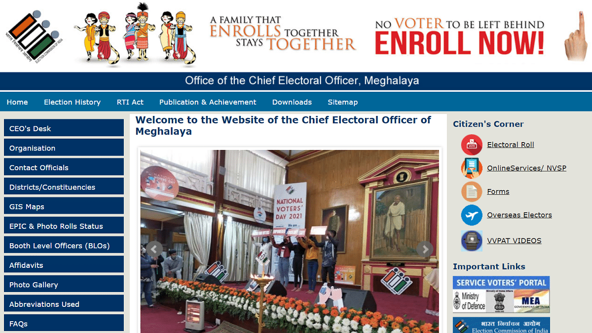 CEO Meghalaya Voter List (PDF Electoral Roll) – Download Voters ID Card