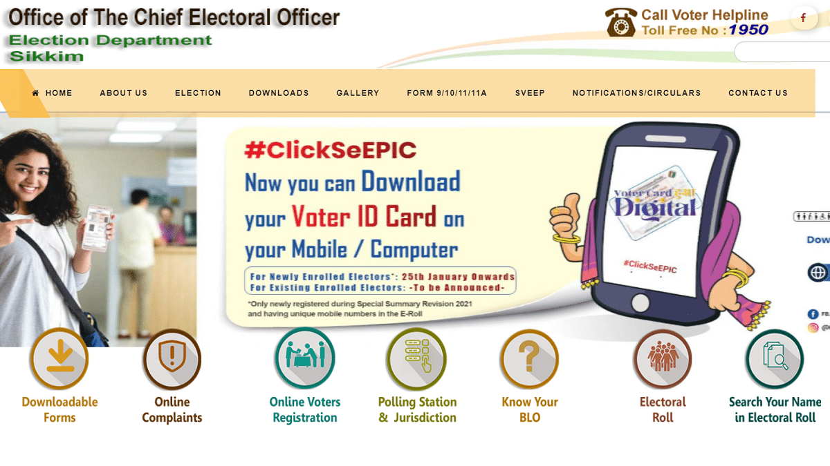 CEO Sikkim Voter List ID Card Download