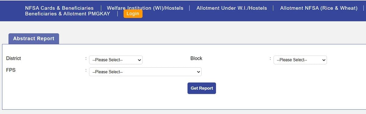 PDS Odisha Ration Card List TPDS Report