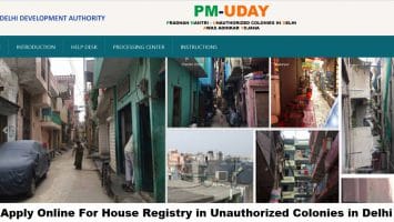 PM-UDAY Yojana Registration Application Form DDA