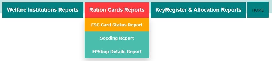 Telangana FSC Ration Card Status Report