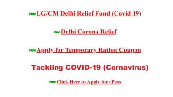 Temporary Ration Coupon Delhi Online Application