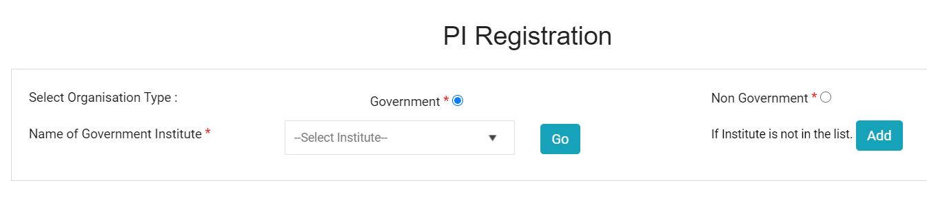 Satyabhama Portal PI Registration Government Organization