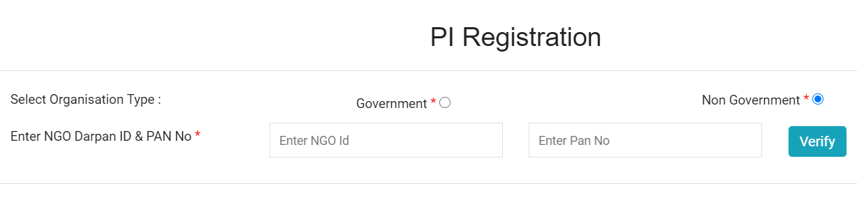 Satyabhama Portal PI Registration Non Govt Organisation