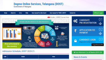 TS Dost Degree Admission Apply Online Telangana
