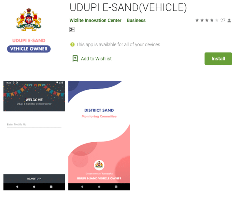 UDUPI E-Sand Vehicle App