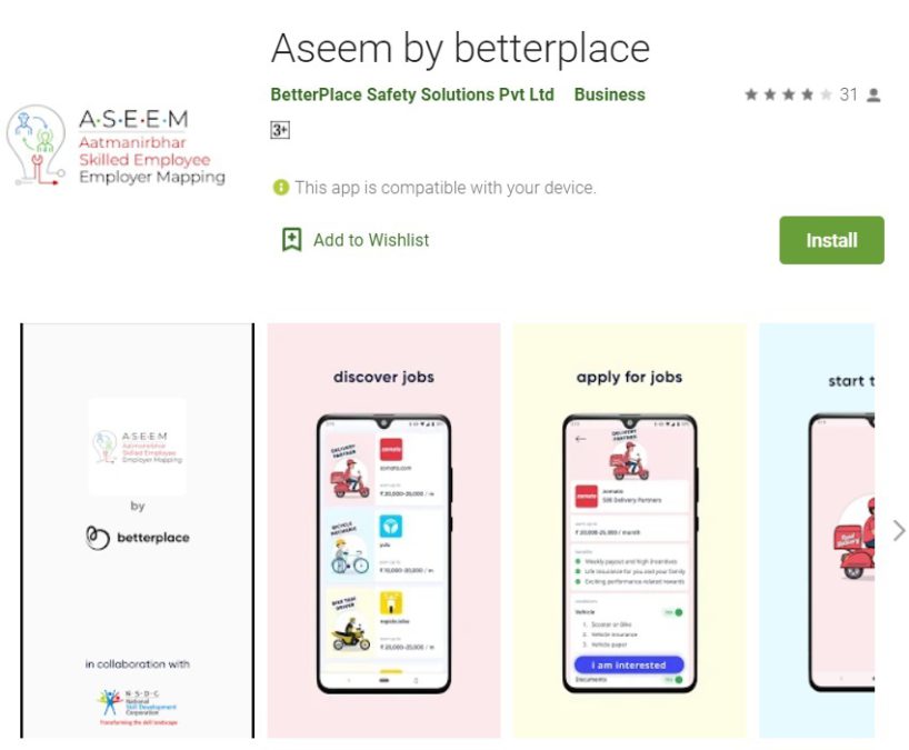 Aseem by betterplace App Download Google Play Store