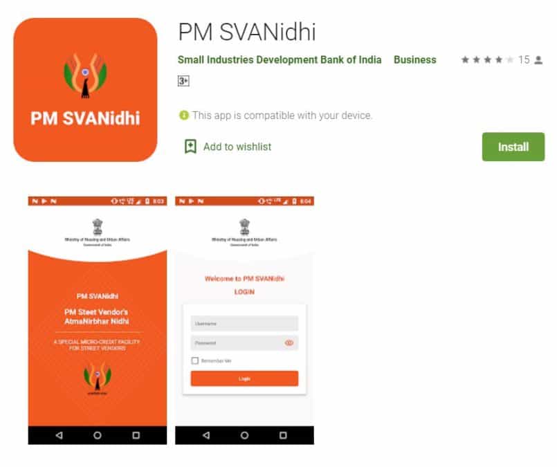 official pm svanidhi app download google play store android