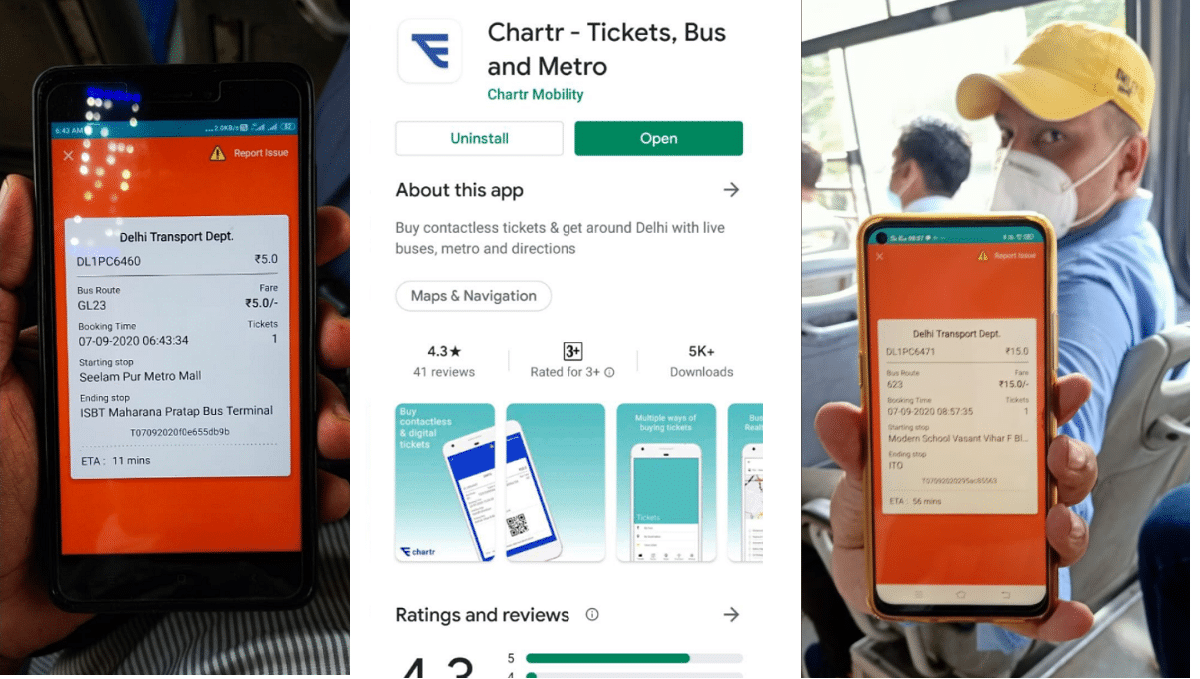 Delhi Chartr App Bus Metro Ticket Booking Online