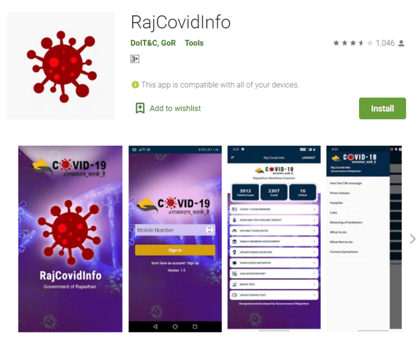 raj covid info app download google play store