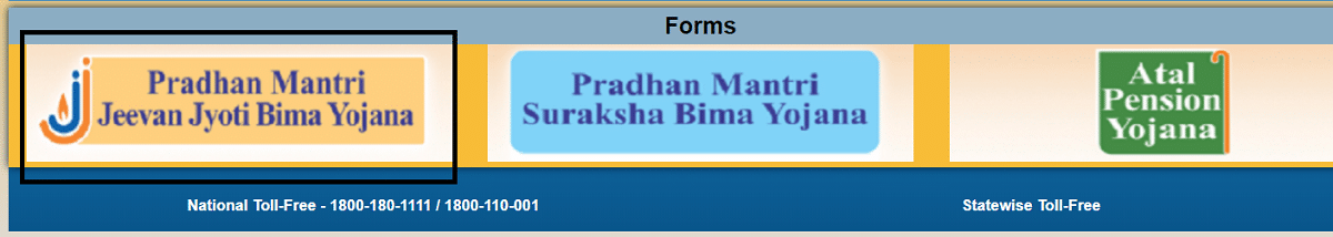 pm jeevan jyoti bima yojana portal forms