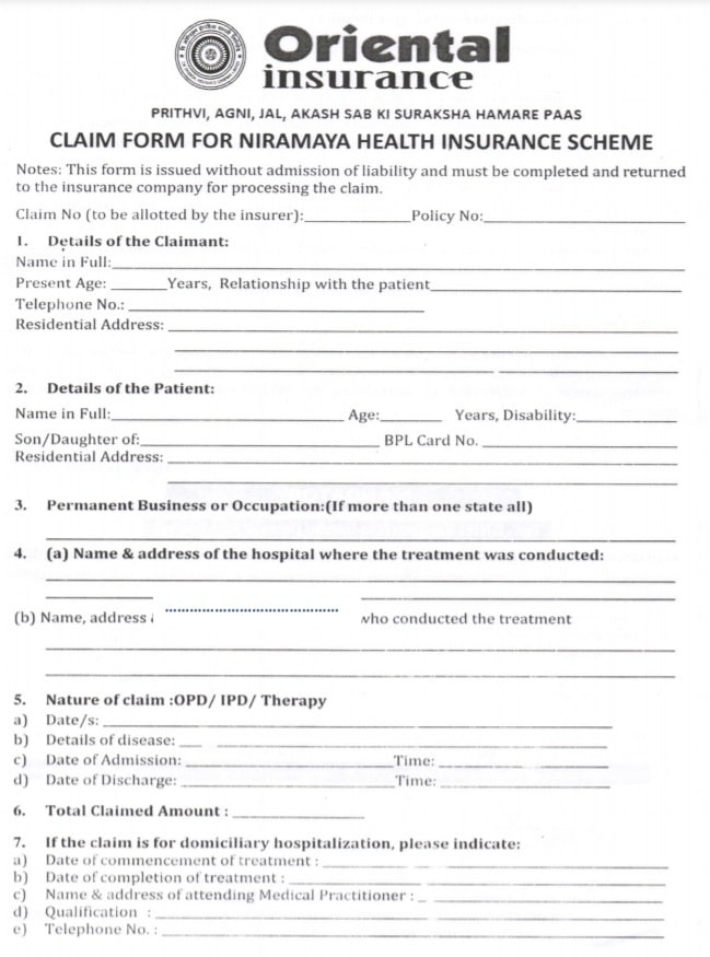 Kerala Niramaya Health Insurance Scheme 2021 Application Kerala Niramaya Health Insurance Scheme 2021 Application