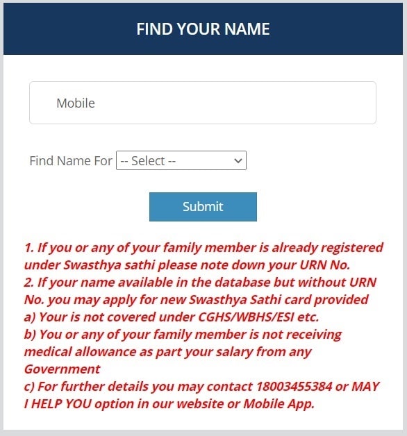 Find Name Wb Swasthya Sathi List Data Search Login