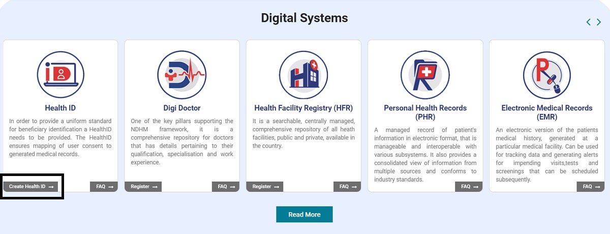 NDHM Gov Create Health ID Digital Systems