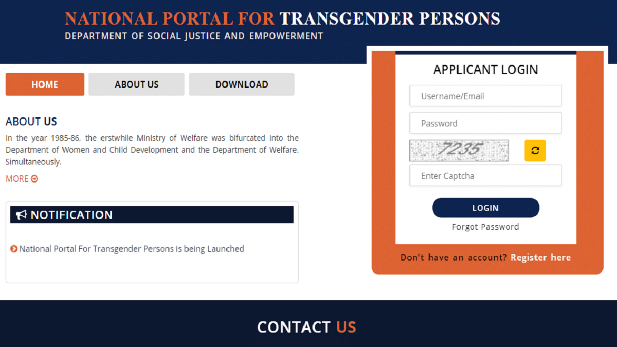Transgender ID Card Application Form 2024 at transgender.dosje.gov.in