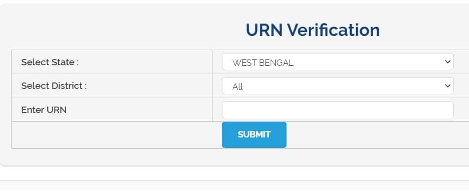West Bengal Swasthyasathi URN Verification