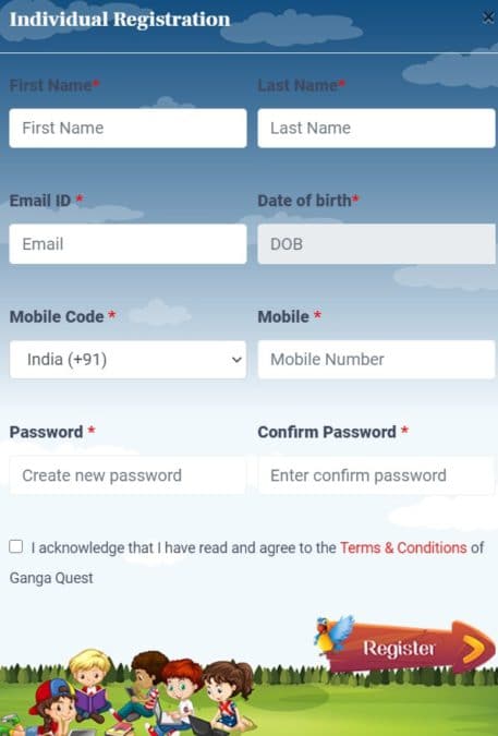 Ganga Quest Online Registration Form