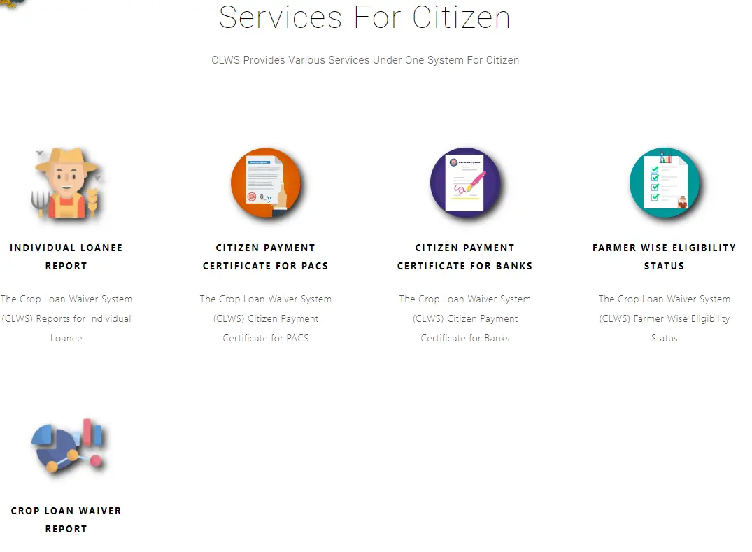 Citizen Services on CLWS Karnataka Portal