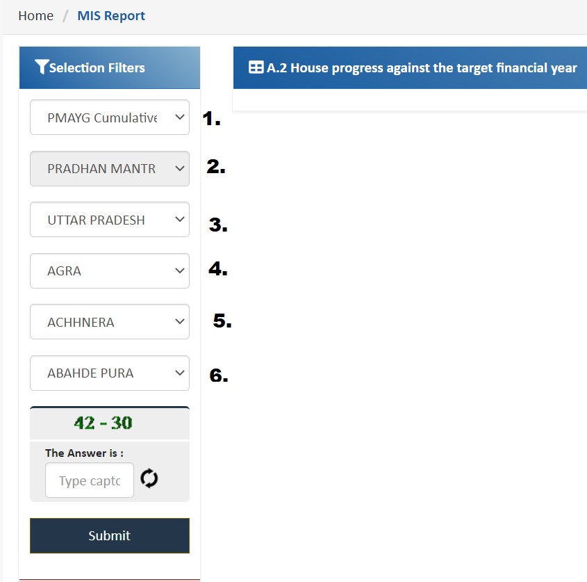 PMAY Gramin UP Selection Filters